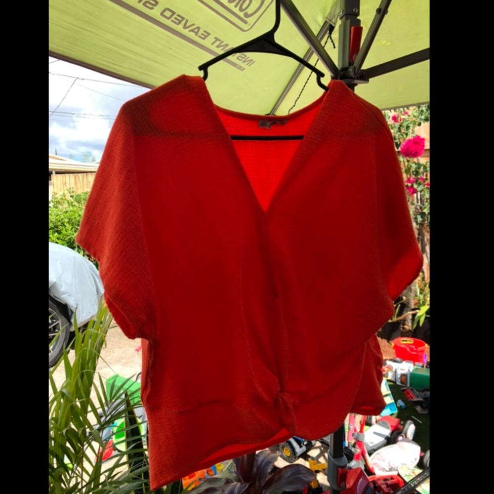 Zara red blouse